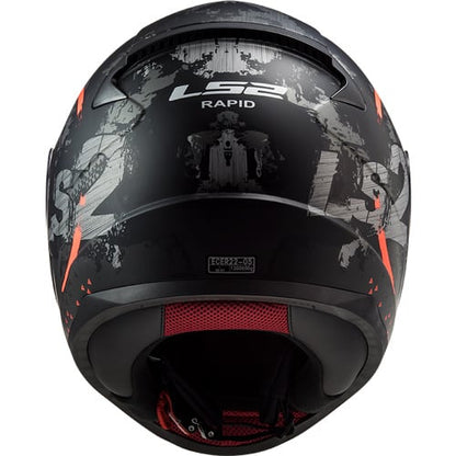LS2 FF353 Cercle noir/orange