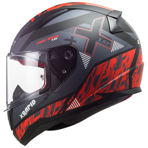 LS2 FF353 rapid X-street matt black/red