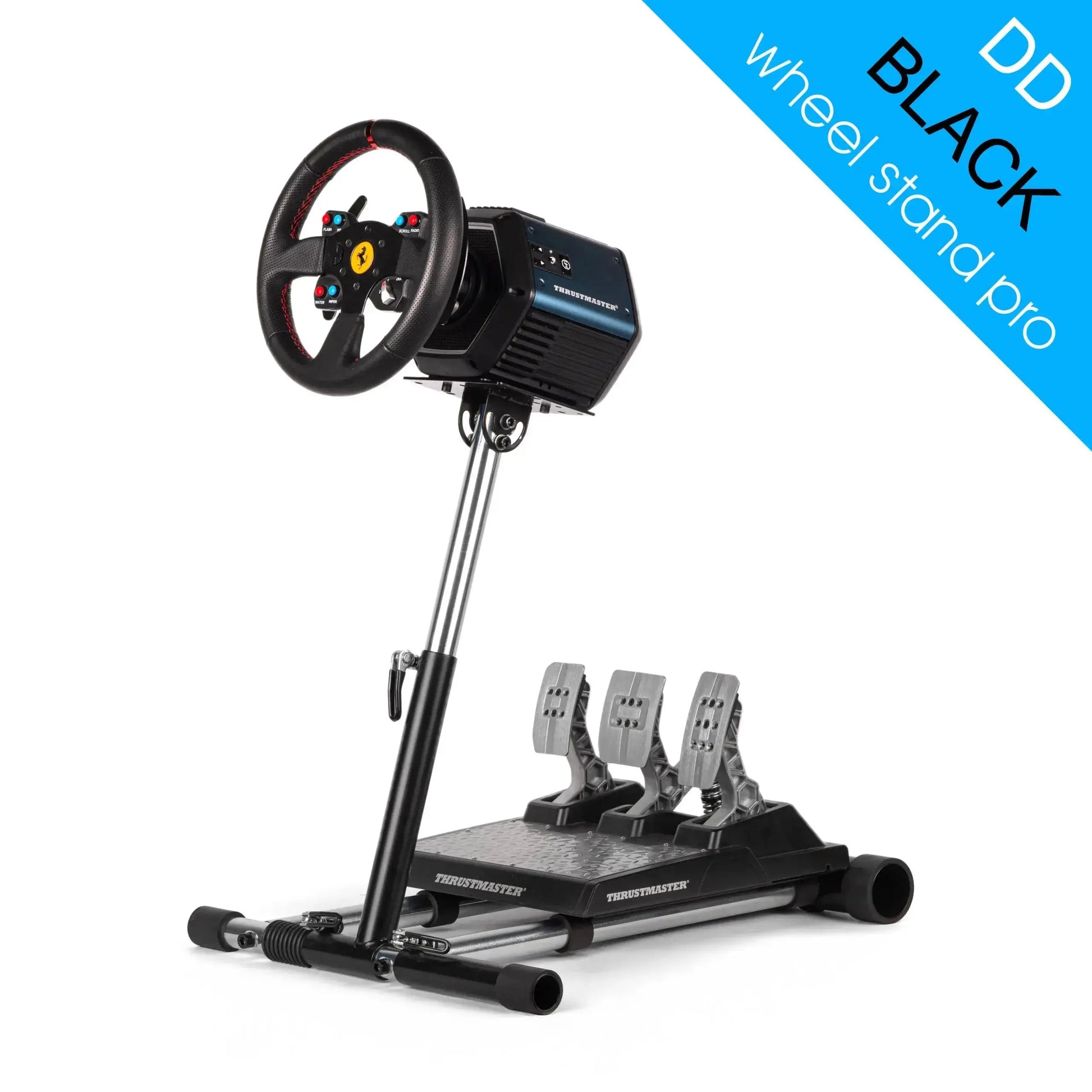 Wheel Stand Pro DD for Logitech, Fanatec, Moza Racing R9, R12 - BLACK - KartKings