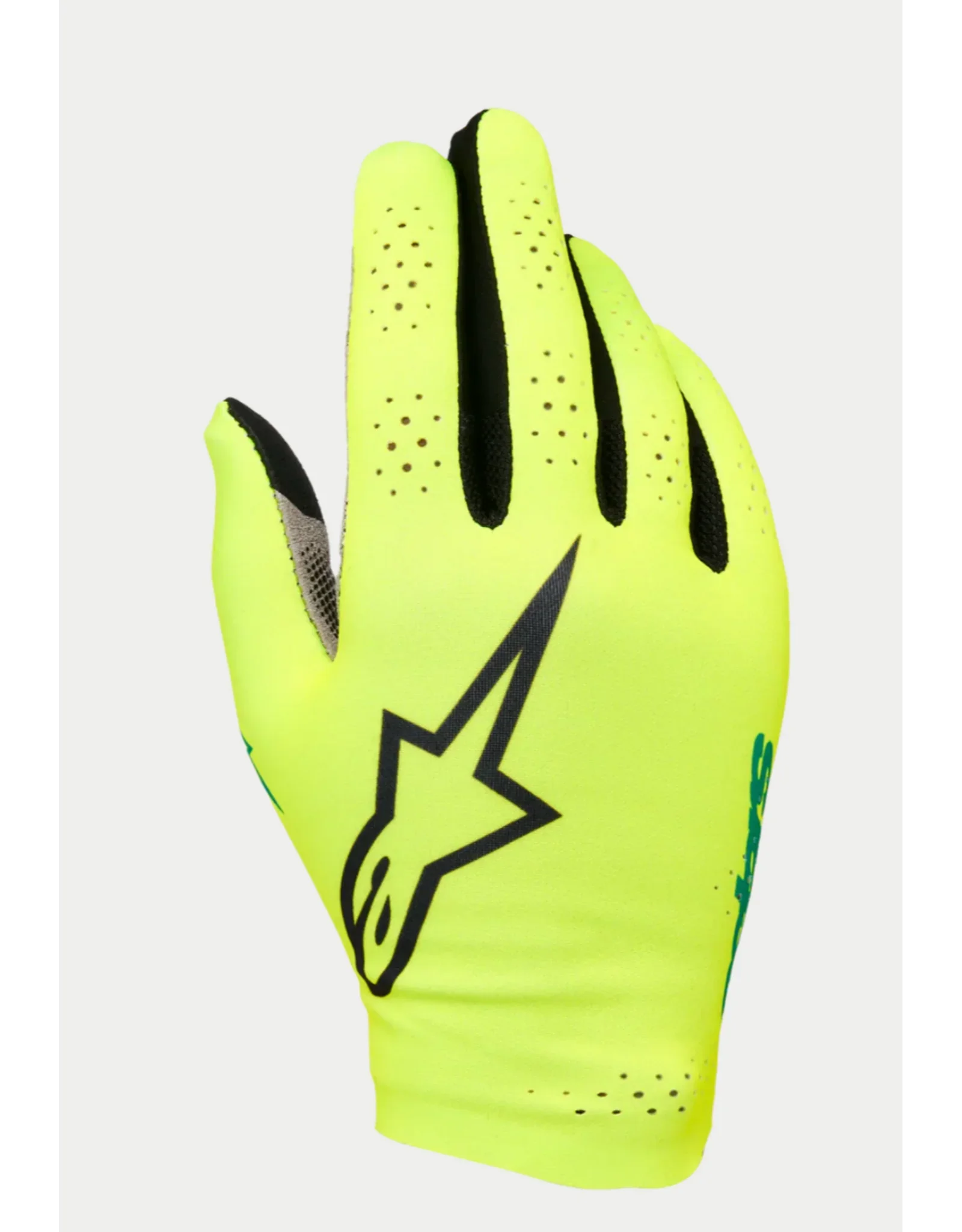 Alpinestars Sim racing handschoenen graphic 1 safety yellow black turquoise - KartKings