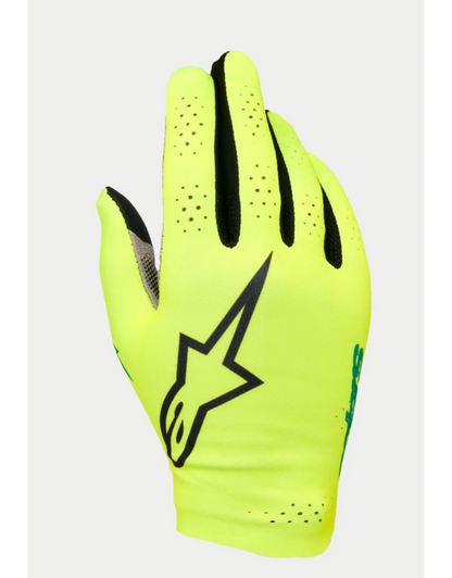 Alpinestars Sim racing handschoenen graphic 1 safety yellow black turquoise - KartKings