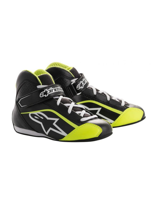Alpinestars Tech-1 K S (chaussures de karting pour enfants) NOIR/BLANC/JAUNE FLUO