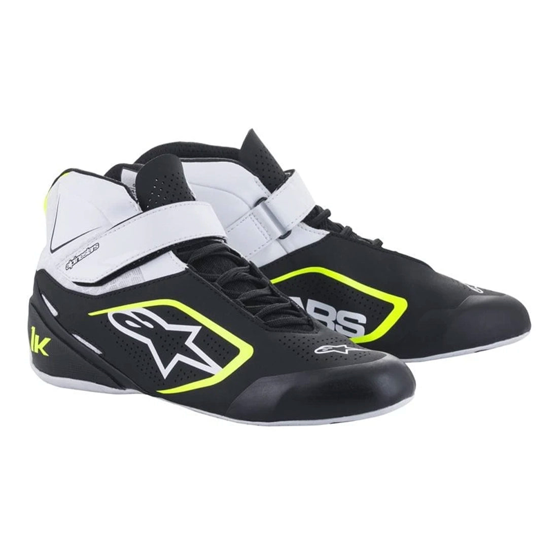Chaussures Alpinestars Tech 1 K V2 Noir/blanc/jaune fluo