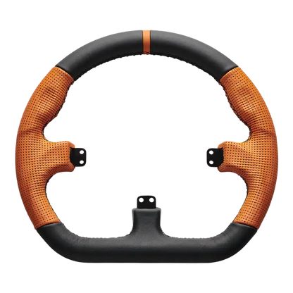 Asetek SimSports closed D orange leather rim