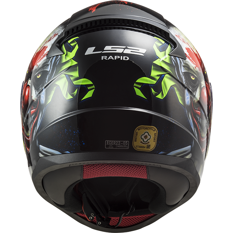 LS2 FF353 Rapid Happy Dreams - Glans zwart clown (glow in the dark)