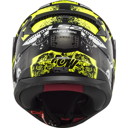 LS2 FF353 Rapid mini Kids helm Vignette zwart / fluor geel