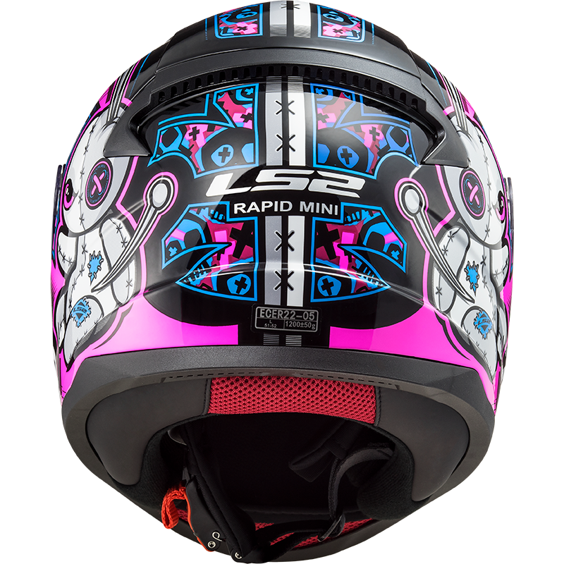 Casque enfant LS2 FF353 Rapid mini Voodoo noir/rose