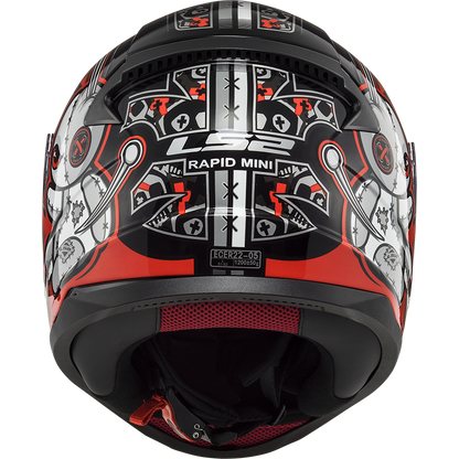 LS2 FF353 Rapid mini Kids helm Voodoo zwart/rood