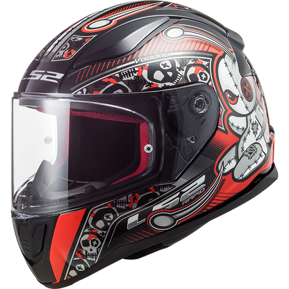 LS2 FF353 Rapid mini Kids helm Voodoo zwart/rood
