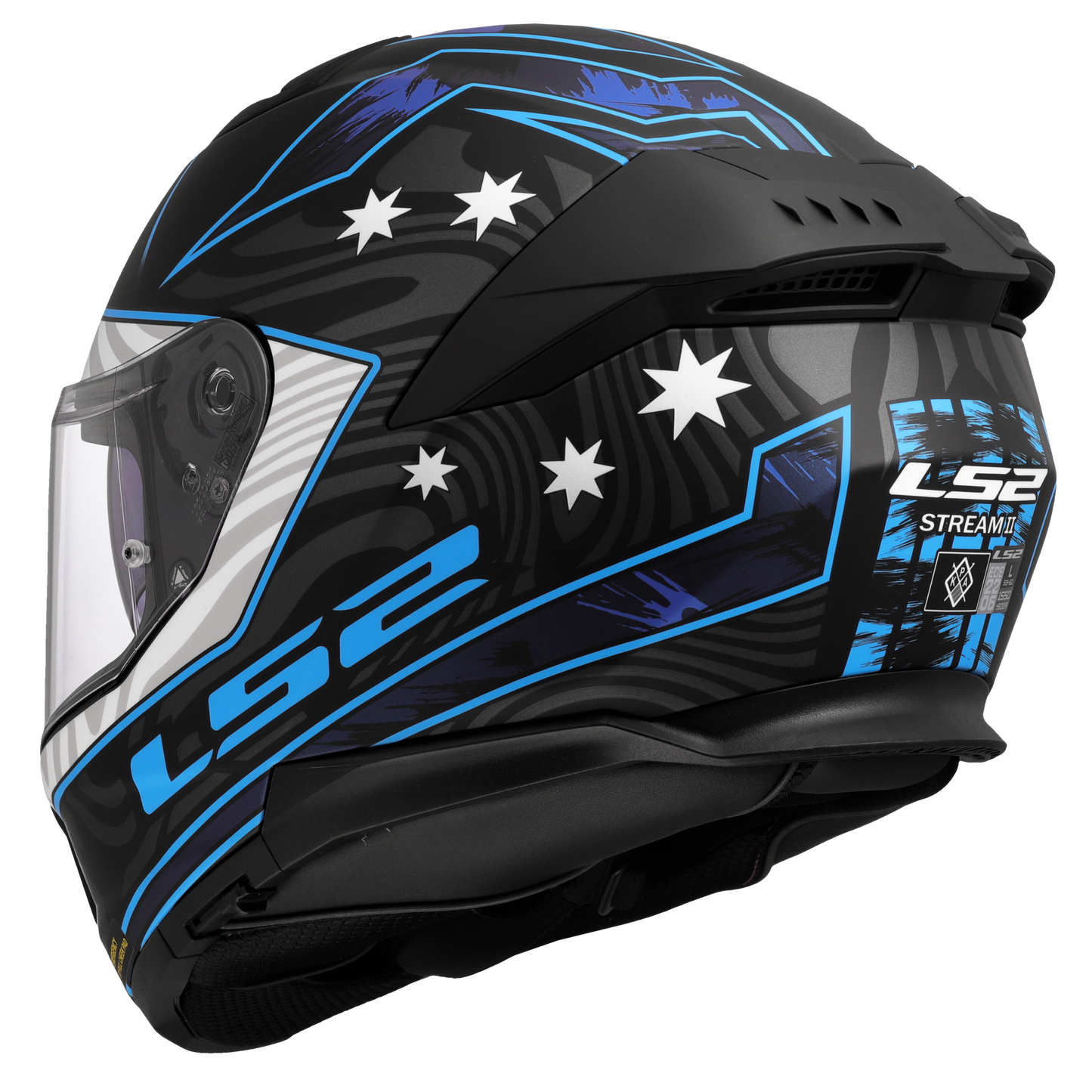 LS2 FF808 Stream II Galdam zwart / blauw