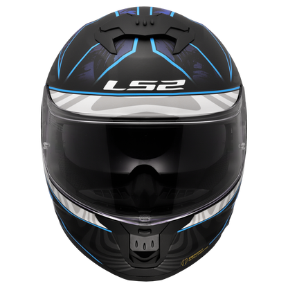 LS2 FF808 Stream II Galdam zwart / blauw