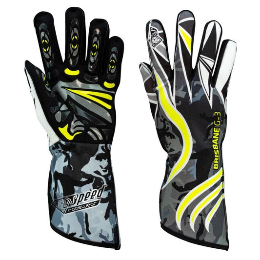 Speed handschoenen Brisbane G-3 Zwart/ fluor geel