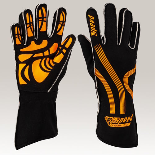 Gants de vitesse Adelaide G-1 Noir/orange fluo