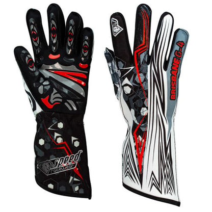 Gants de vitesse Brisbane G-4 Noir/rouge
