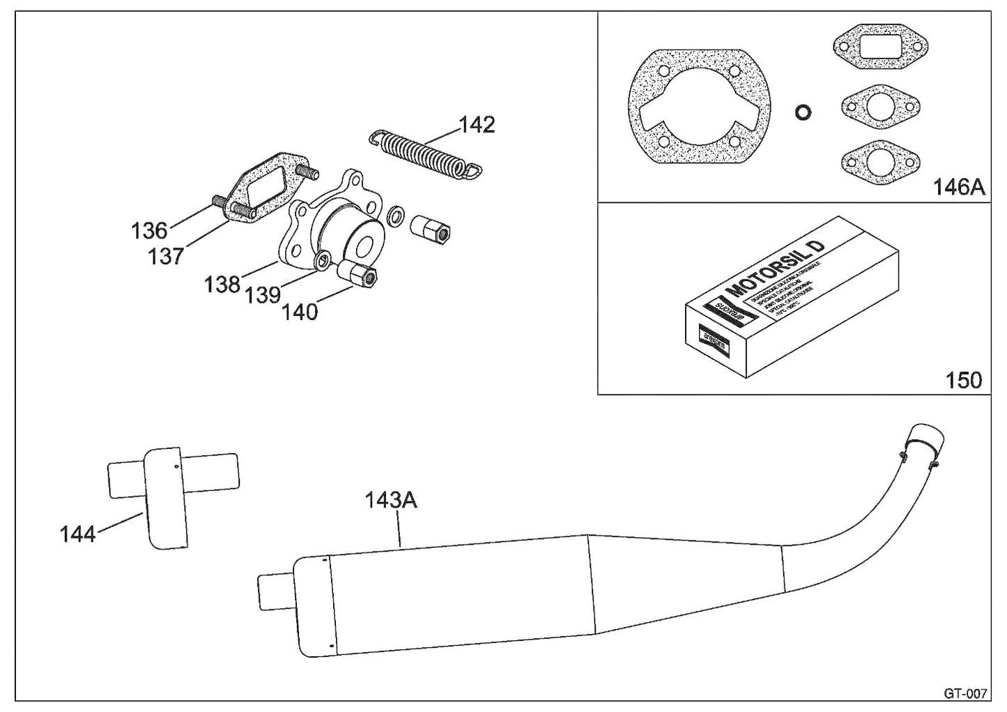 Ressort d'échappement Iame 60CC Swift