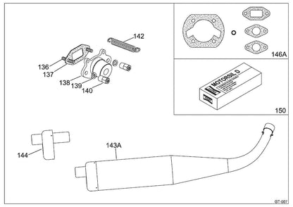 Ressort d'échappement Iame 60CC Swift