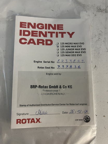 Rotax Mini Max motorset
