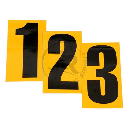 RR Startnummer geel/zwart no. 7