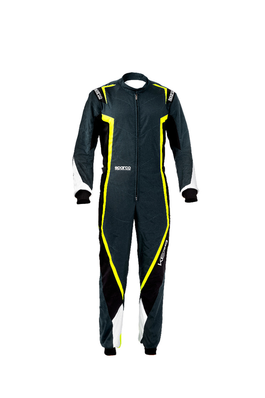 Combinaison de moto Sparco grise/jaune/noire