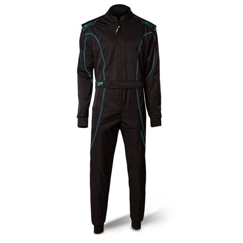 Niveau de vitesse 2 Combinaison RS-1 Barcelona noir/cyan fluo