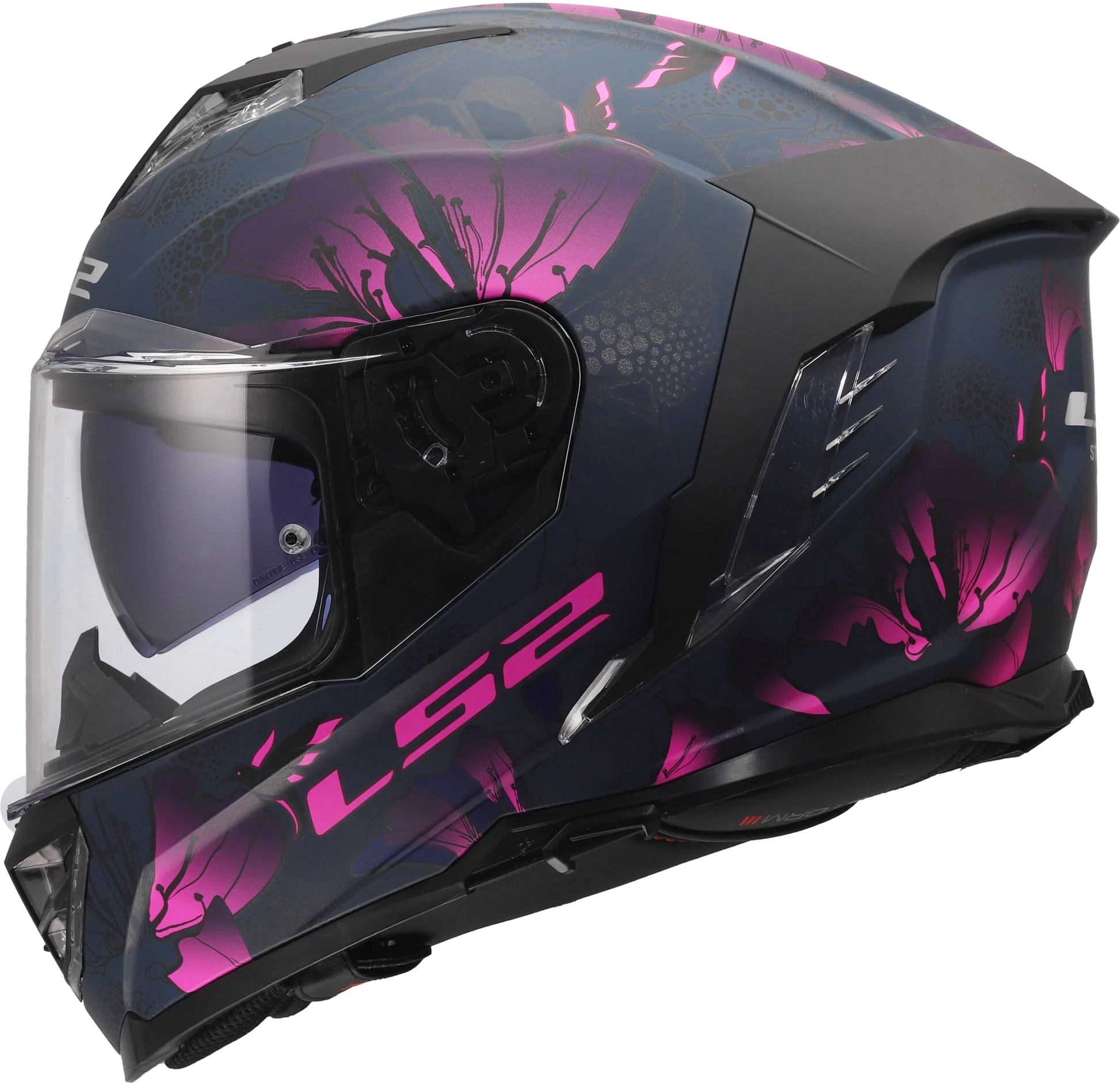 LS2 FF818 Storm III Burst matt zwart / roze - KartKings