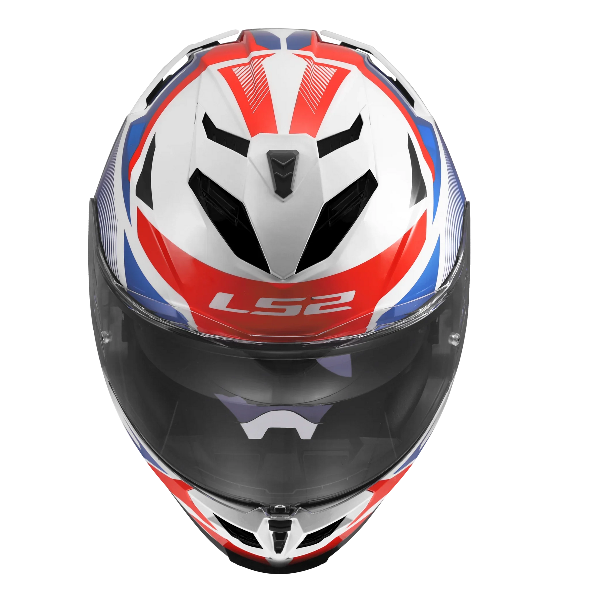 LS2 FF818 Storm III Komai wit/blauw/rood - KartKings