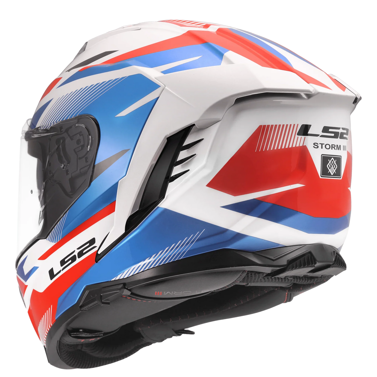 LS2 FF818 Storm III Komai wit/blauw/rood - KartKings