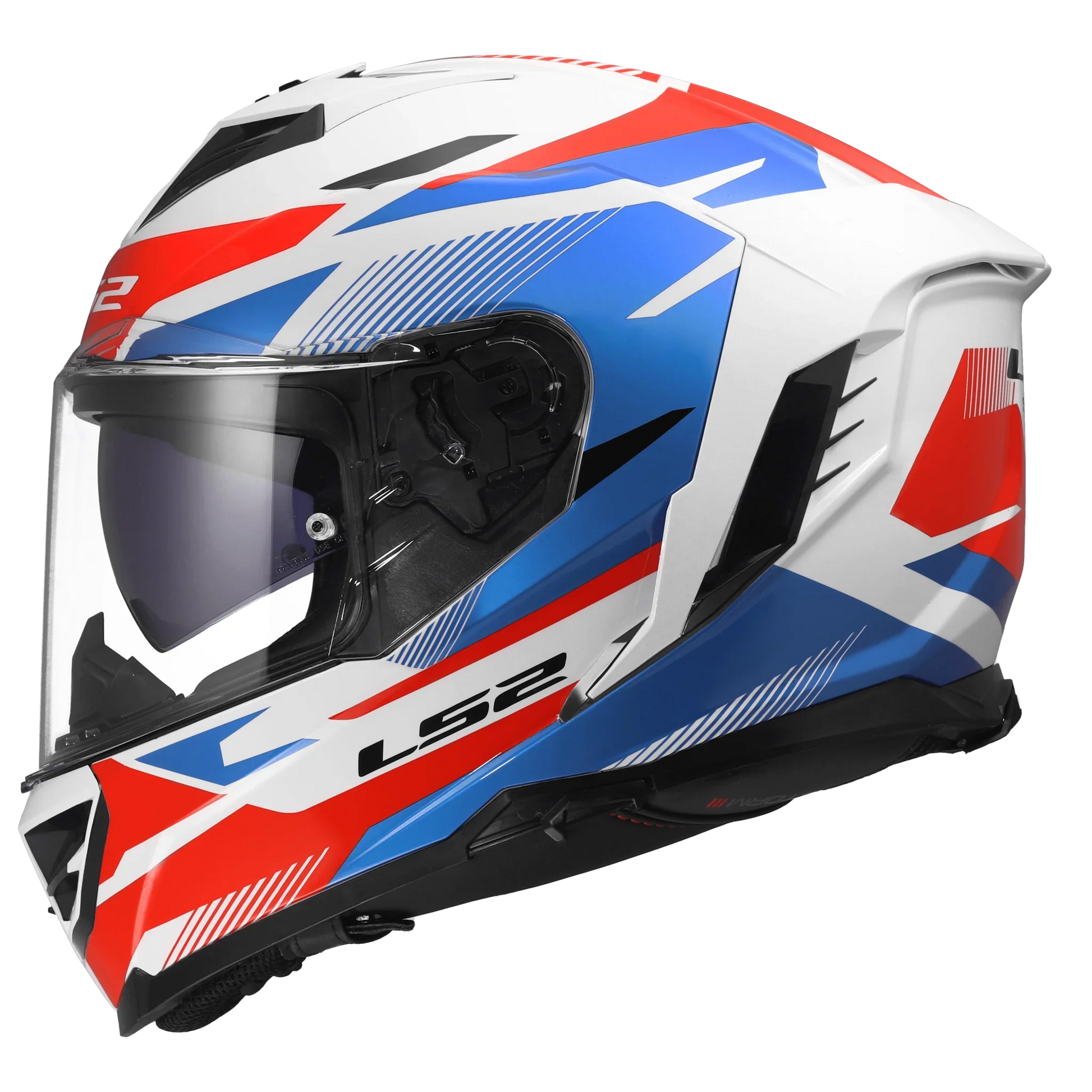 LS2 FF818 Storm III Komai wit/blauw/rood - KartKings