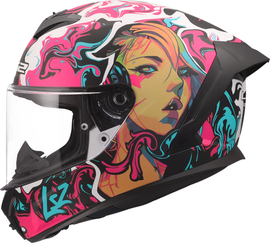 LS2 FF820 Rapid III Cyberg matt paars/cyaan - KartKings