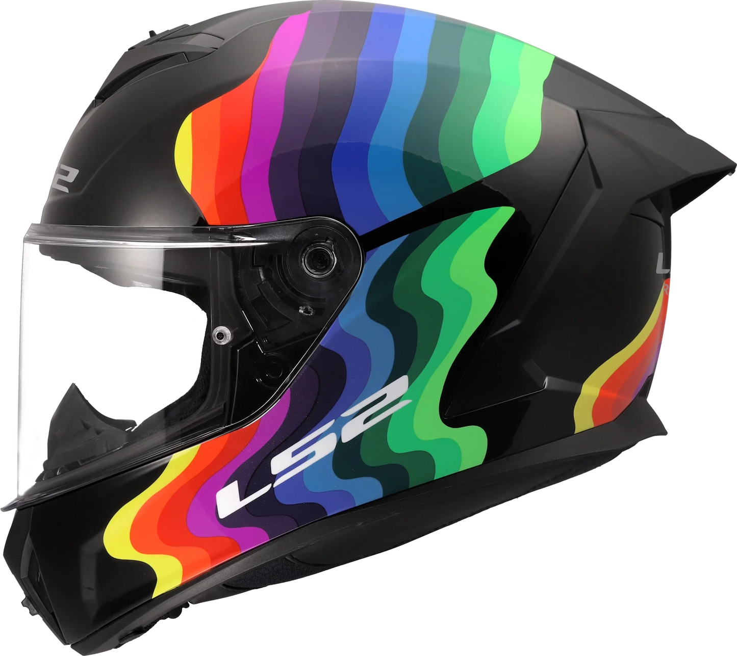 LS2 FF820 Rapid III Flow zwart/multicolour - KartKings