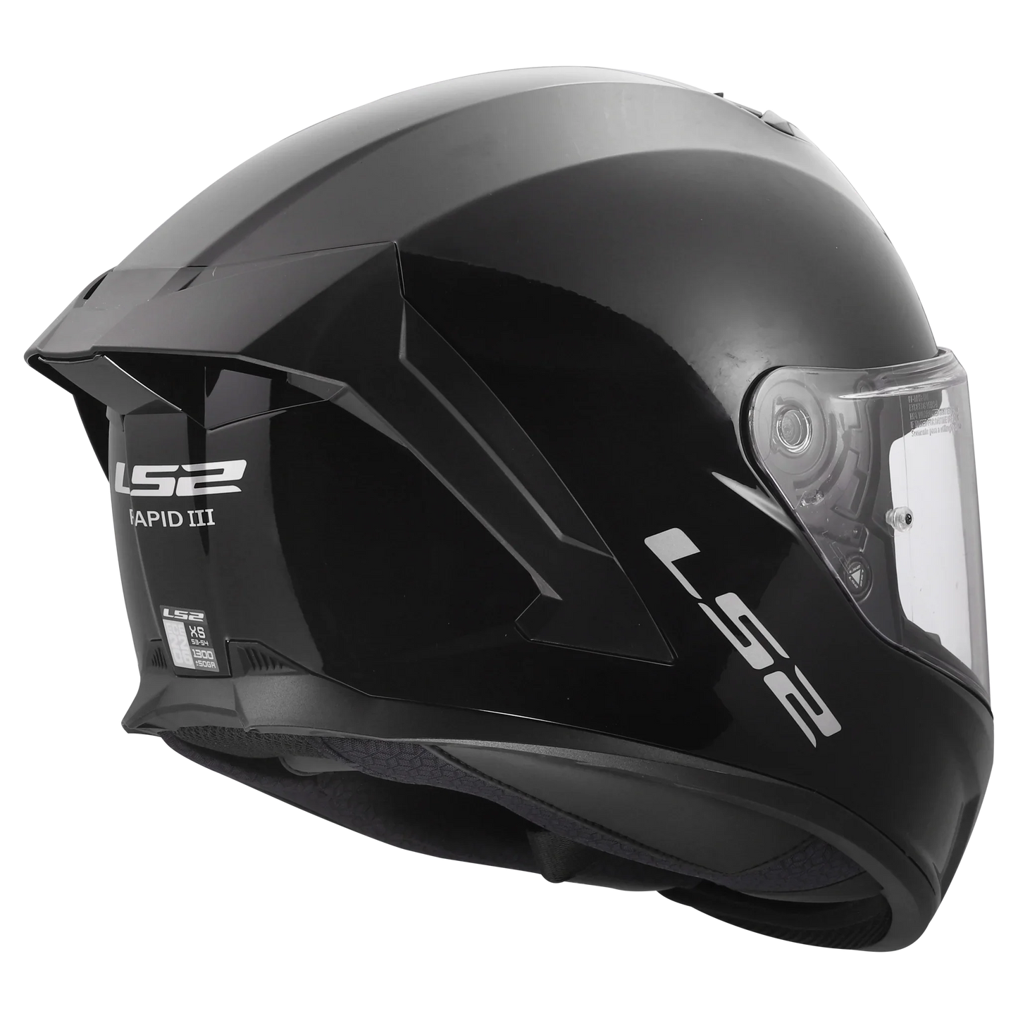 LS2 FF820 Rapid III Solid glans zwart - KartKings