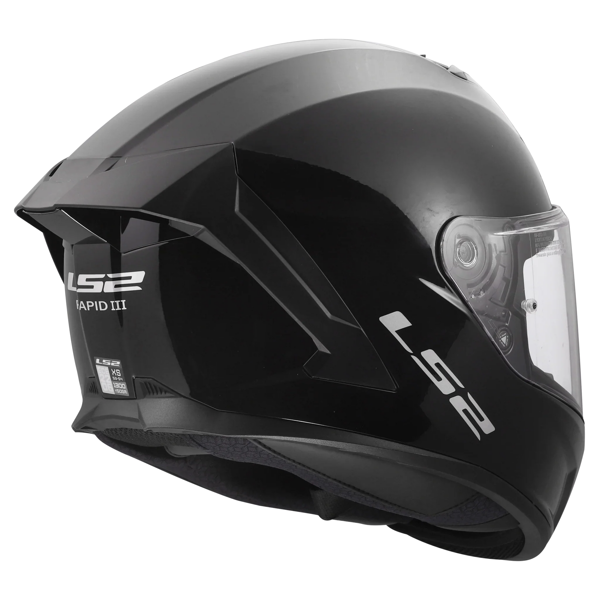 LS2 FF820 Rapid III Solid glans zwart - KartKings