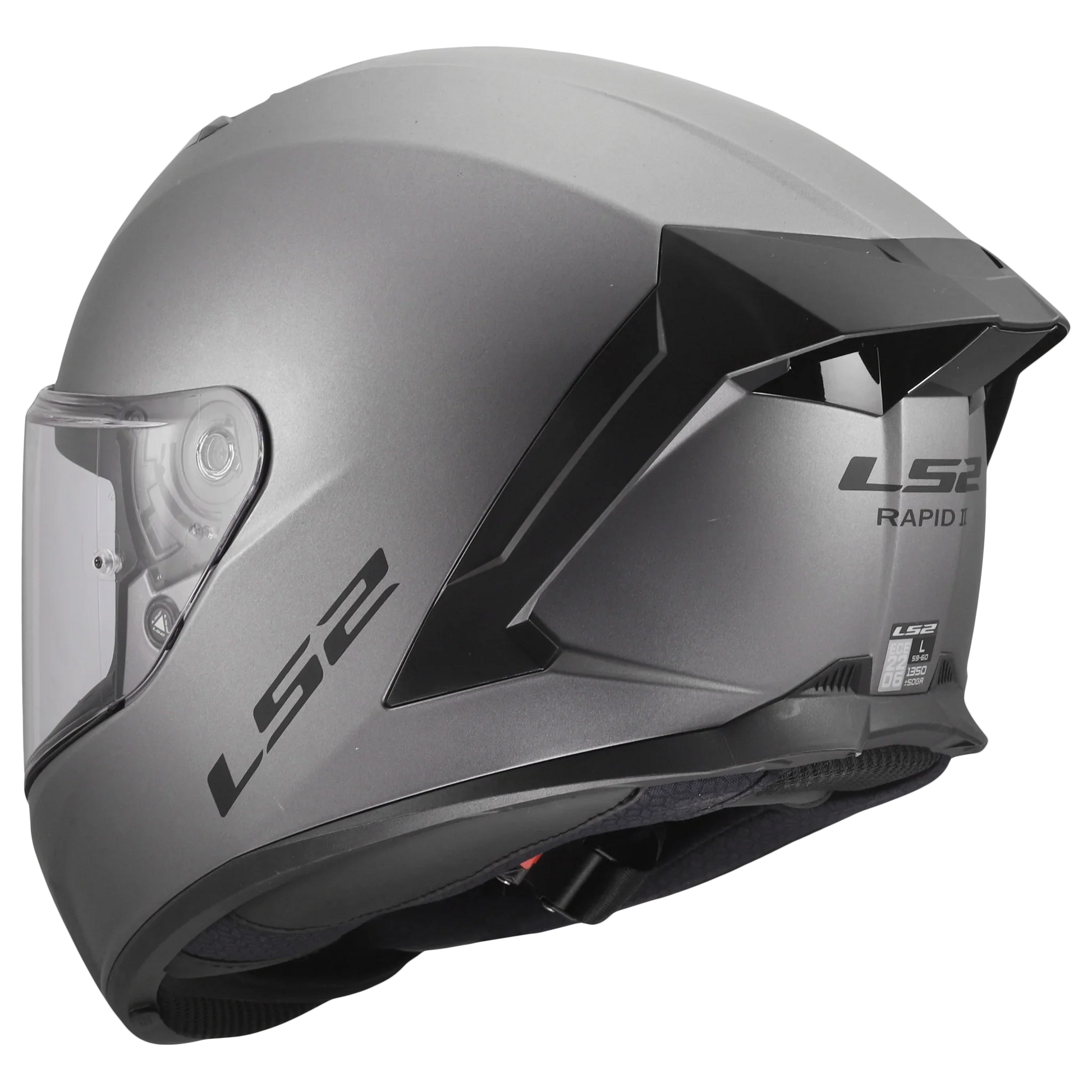 LS2 FF820 Rapid III solid matt titanium - KartKings