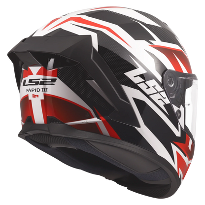 LS2 FF820 Rapid III XTREM zwart/rood/wit - KartKings