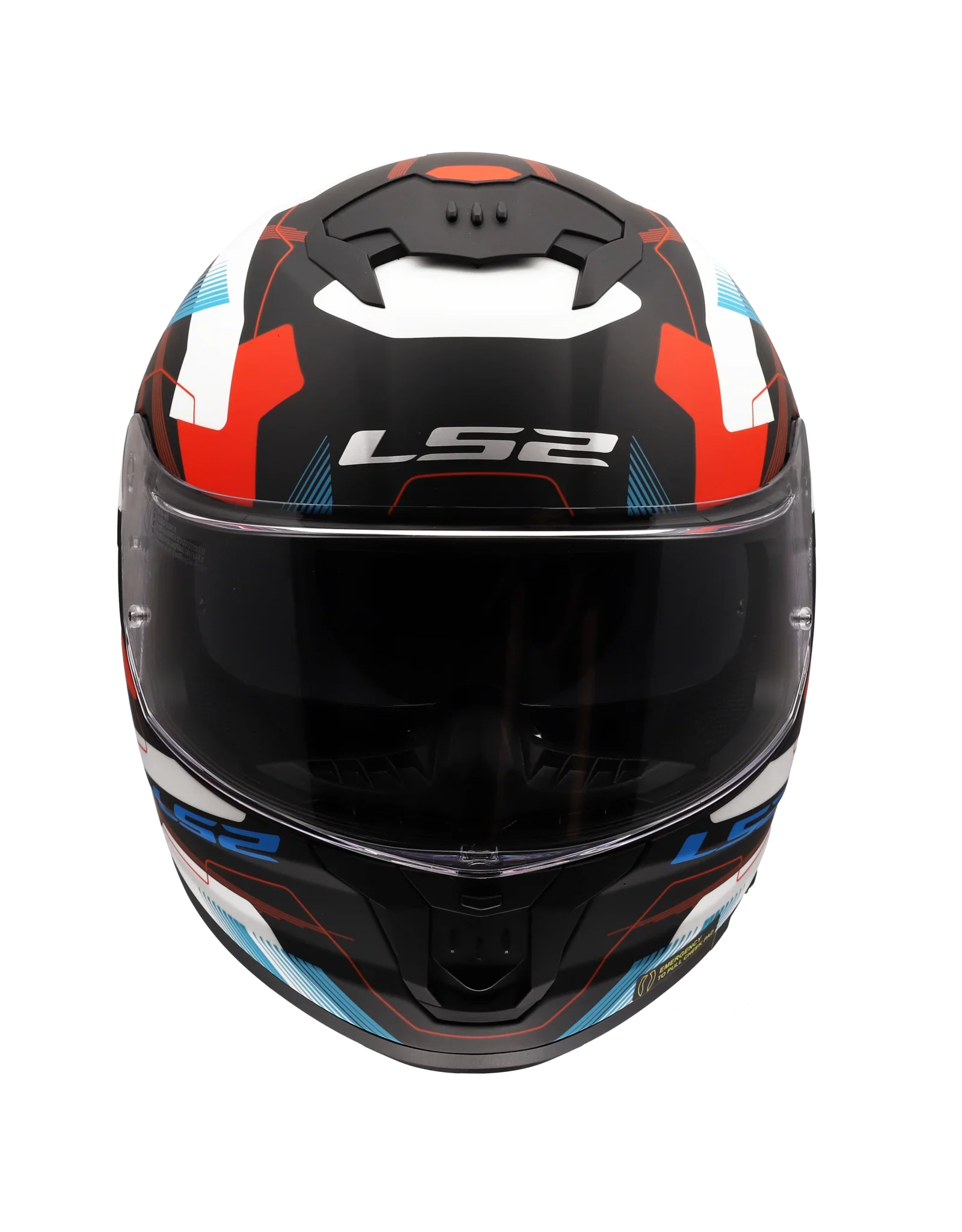 LS2 FF808 Stream II Mika wit/blauw/rood - KartKings