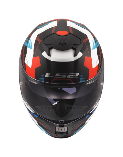 LS2 FF808 Stream II Mika wit/blauw/rood - KartKings