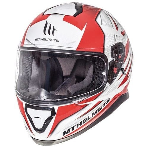 MT helmets Thunder 3 White red