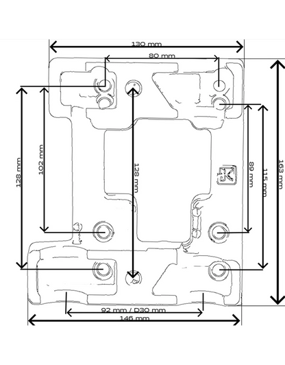 Moteur OTK en magnésium 92 x 30 mm Rotax percé