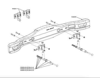 RR achterbumper bevestiging set - KartKings