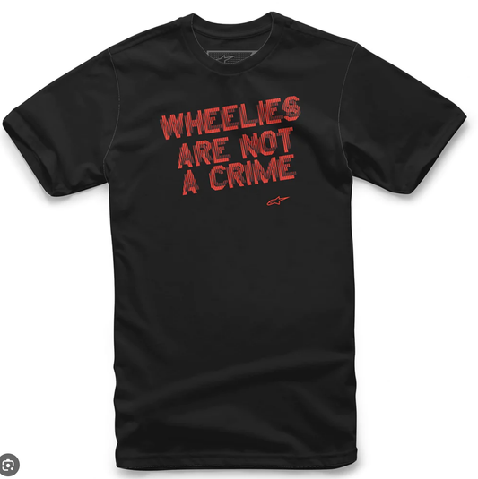 T-shirt Alpinestars Wheelies noir/orange