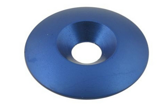 Aluminum countersunk ring M8 x 34 MM blue
