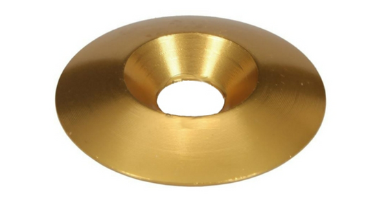 Aluminum countersunk ring M8 x 34 MM gold-colored