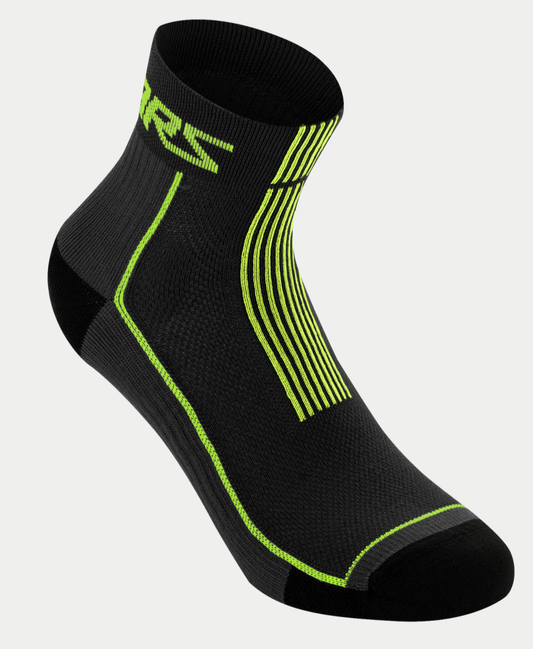 Chaussettes d'été Alpinestars noires/jaune fluo