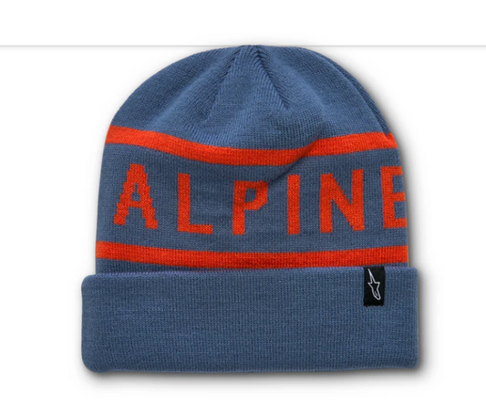 Alpinestars wordy cuff beanie hat blue/red