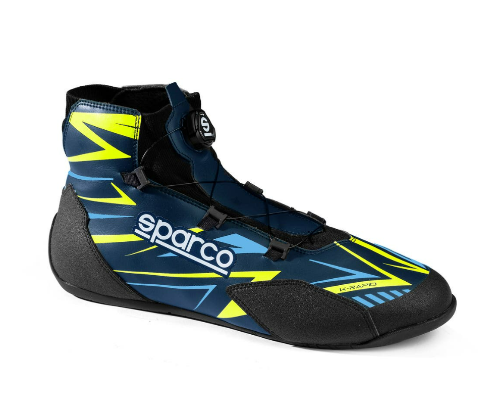 Sparco K-rapid FIA 8877-2022 (met snelsluiting) Marine blauw / fluor geel