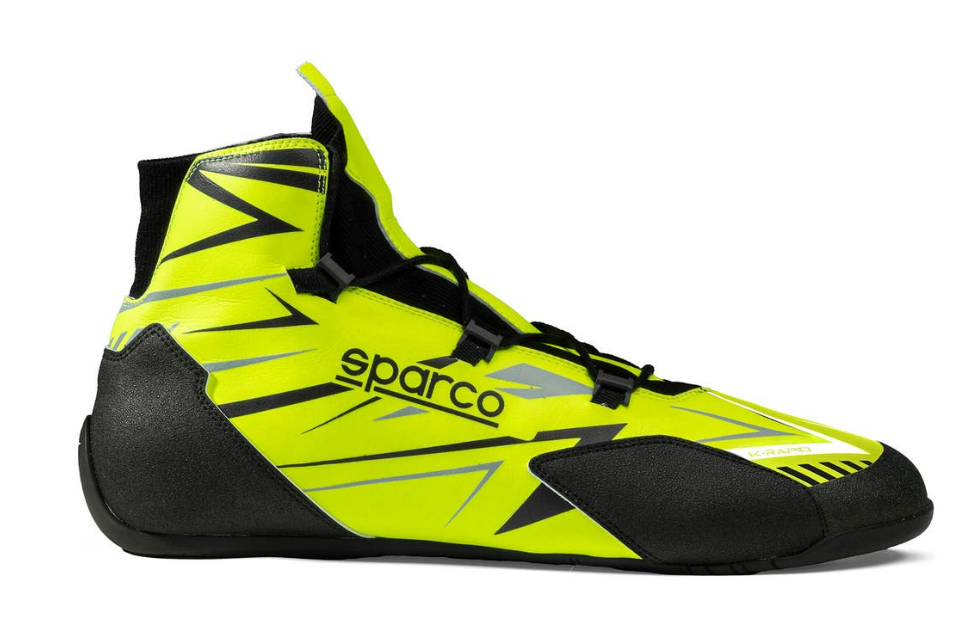 Sparco K-rapid FIA 8877-2022 (met veters) zwart / fluor geel
