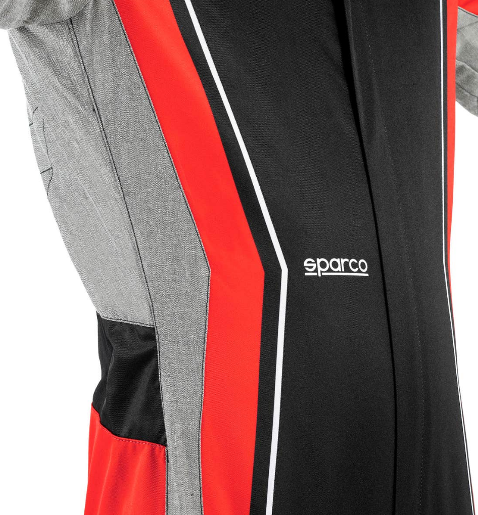 Sparco Superleggera kart overall FIA 8877-2022 zwart/rood
