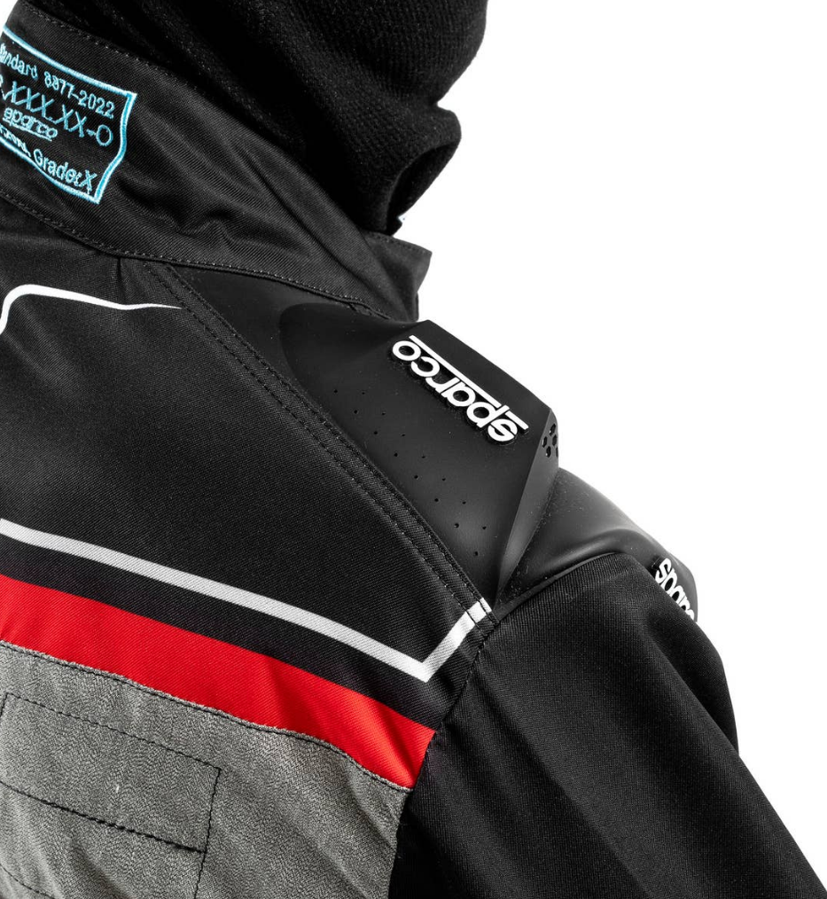 Sparco Superleggera kart overall FIA 8877-2022 zwart/rood