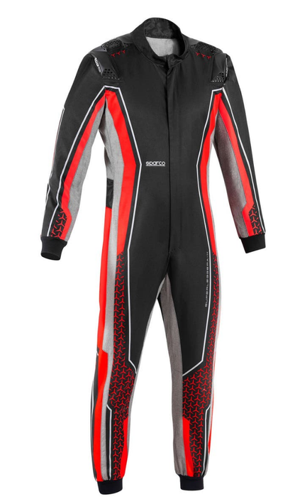 Sparco Superleggera kart overall FIA 8877-2022 zwart/rood