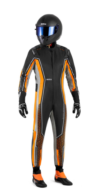 Sparco  Superleggera kart overall FIA 8877-2022 - Zwart / Fluor Oranje